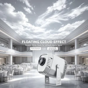 Dynamic White Cloud Sky Projector Light IP65 Waterproof Adjustable Floating Cloud Landscape Architectural Projection Lamp