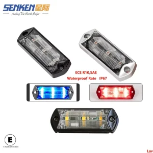 ECE R10 Red White Dual Color LED Traffic Emergency Warning Grille Flashing Grill Strobe Lights