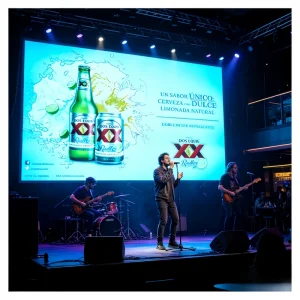 EL Advertising Poster with Flashing Light High Brightness for Nightclub Ceiling Beverage and Liquor Brand Advertising