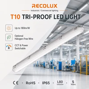 EM 3H Emergency LED Triproof Light Damp proof Lighting Fixture for Workshop and Industrial Facilities