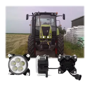 EMC ECE Wide Flood Beam Round LED Work Light for Claas Ares 500 600 Series 50W 90mm LED Work Lamp