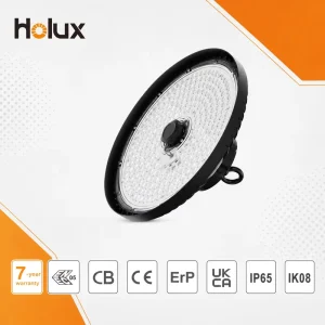 ENEC05 4000K 80W 100W 120W Power Selectable 200 lm Per W LED PC Lens IP65 IK08 Factory UFO LED High Bay Light