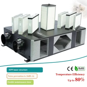 ERV Energy Recovery Ventilator EPP Housing 26dB Bypass Intelligent Defrost APP Control PM2.5 CO2 85% Heat Recovery