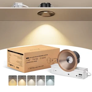 ETL 12W 3″ Bronze LED Spotlight Anti Glare COB Recessed Downlight 5 Year Warranty Perfect for Hotel Projects