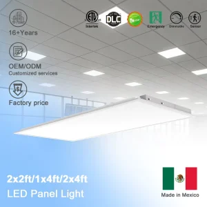 ETL 1×4 LED Panel Light CRI 80+ 5CCT Selectable 3500-6500K 5-Watt Selectable 25-50W 0-10V Dimmable Drop Ceiling Office School