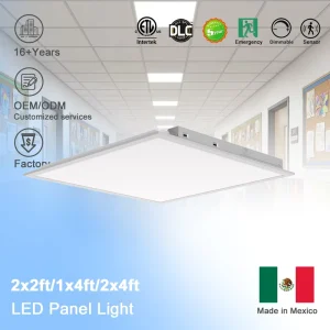 ETL 2×2 SMD2835 LED Panel Light PMMA Lens 5CCT Selectable 3500 6500K 0 10V Dimmable Municipal Building Office