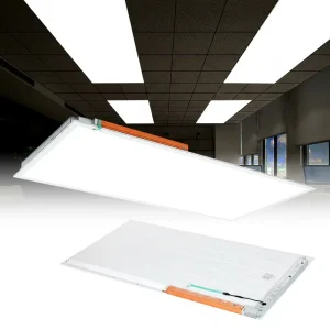 ETL 2×4 FT LED Panel Light with Emergency Backup Aluminum Recessed Ceiling Light for Hospital & Clinic