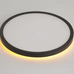 ETL 9inch Flush Mounted Black LED Ceiling Light with Night Light 12W 15W 18W 5CCT Adjustable 100-277V RA80 Damp Location