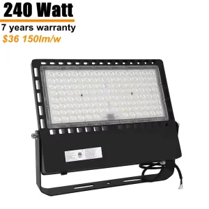 ETL CETL SAA CE ROHS 300 Watt 240 Watt 200W LED Flood Light Photocell Sensor Industrial 100-277 Volts IP66 Smart Outdoor Lights