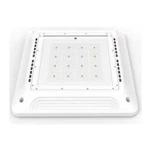 ETL Certified No Flicker Ra90 CRI 6000K Daylight High Temp Resistant Anti Glare Lifespan 50000 Hours IP65 Canopy Light