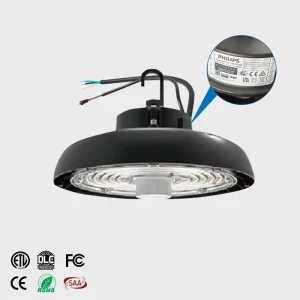 ETL DLC 150lm/W UFO High Bay Light Aluminum Body 100W IP65 Motion Sensor Factory Direct Indoor Warehouse Lighting