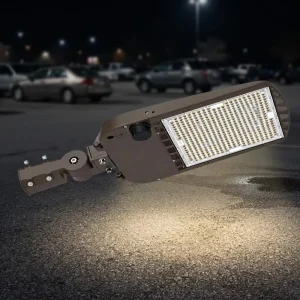 ETL DLC 5.1 Premium LED Parking Lot Light 200W 28000LMS 140LM W IP65 Outdoor Shoebox Area Light with Photocell Slip Fitter Mount