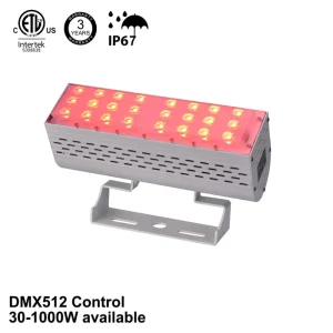 ETL DLC Listed DMX512 Wireless WIFI Control 50W 100W 150W 200W 300W Commercial Color changing RGBW LED Industrial Flood Light