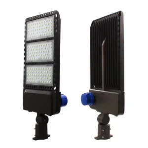 ETL DLC led shoebox parking lot light photocell sensor 3 CCT color 3Power 120 347v 480v outdoor led street light 300w 250w 200w