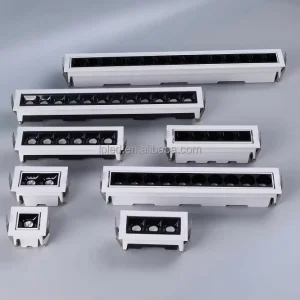 ETL Indoor Rectangular Grille Lamp Downlight 15 Head 30W Grille Linear Light L426*W59*H50mm Adjustable Angle Dimmable 3CCT 5CCT