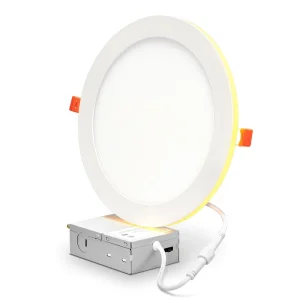 ETL Listed 8 Inch Commercial LED Downlight with Night Light Mode 5CCT 18W 1350LM Recessed Lighting for Office and Lobby