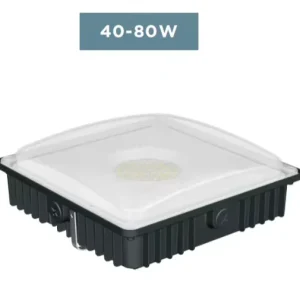 ETL Listed 80W LED Canopy Light Fixture Gas Station Light IP65 Waterproof Surface Mount Commercial Outdoor Ceiling Lighting