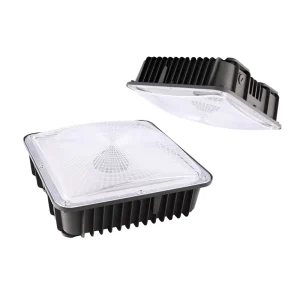ETL Listed IP65 Waterproof LED Canopy Light Fixture Gas Station Light 60W 5000K Surface Mount Commercial Parking Garage Lighting