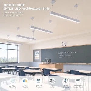 ETL Listed Linear Light 130lm W CCT Power Selectable DLC 5.1 Surface Mount for Retail Store Lighting