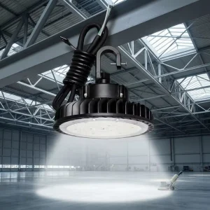 ETL Listed UFO LED High Bay Light with Motion Sensor Photocell Plug-and-Play Fixture for Warehouse Workshop Lighting