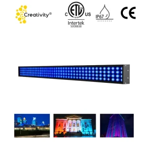 ETL UL Outdoor High Power AC100 277V 100W 120W 150W 200W 300W DMX Wireless IP67 Rated Corrosion resistant LED Wall Wash Lights