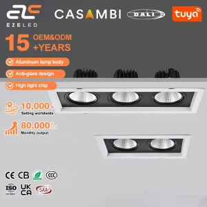 EZELED High Color Rendering 30W 60W 90W Indoor Restaurant Hotel Creative Dimmable Embedded Led Profile Spotlight