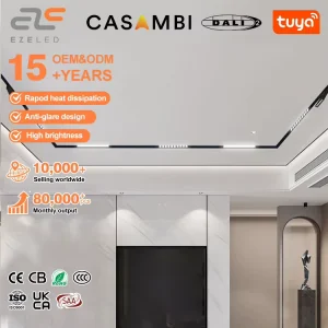 EZELED Ultra Thin Aluminum LED Magnetic Track Light Modern Design with Easy Installation Three CCT Color Options