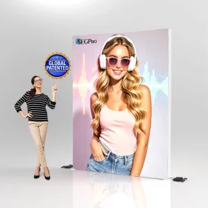 Easy Assembly LED Fabric Light Box Trade Show Booth Backlit Back Wall for Exhibition Booth