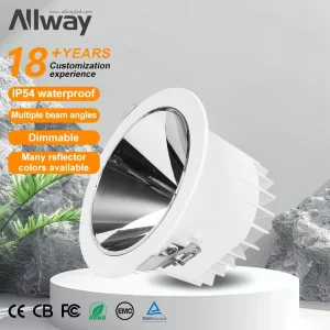 Easy Install Spotlight Frame Indoor Hotel Recessed Adjustable LED Downlights Fitting