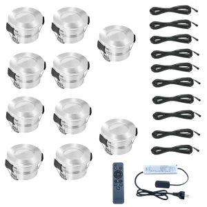 Easy Installation 10PCS Set Single Color 2700K 4500K 6500K 3W LED Mini Spotlight Kits for Veranda and Terrasse