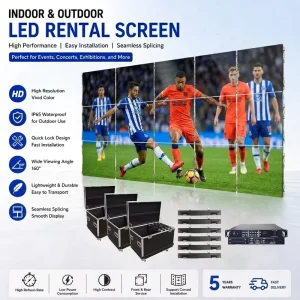 Easy Installing LED Rental Panel IP65 Waterproof P1.95 P2.6 P2.9 P3.91 Outdoor LED Display for Sports Game Advertising Billboard