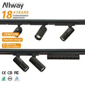 Easy to Install Aluminum Surface Mounted Spotlight COB Indoor Showroom Store Customize Wattage Magnetic LED Track Light
