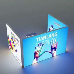 Eco Expo Trade Show Light Box 1000x2300mm Hanging High Brightness Recyclable Fabric Aluminum Green Print Inks EPC Certificate
