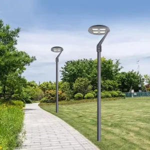 Electric Outdoor Antique Garden Pillar Fence Lamp Post Gate Light IP65 LED Aluminum Touch Control Dimmable