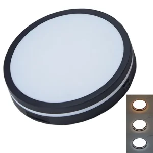 Elegant Black Frame Dimmable Super Slim Ceiling Light Home Use