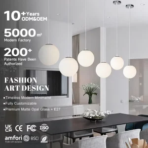 Elegant Iron Glass LED Chandelier Pendant Light for Living Room Bedroom Hotel Home Decor Lighting