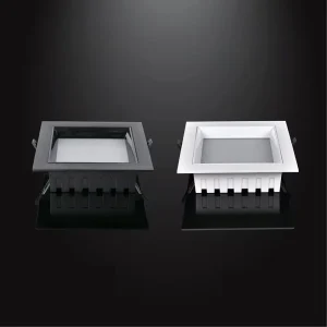 Embedded LED Square Downlight Grille Light Large Aperture Clothing Store Ceiling Light Black Downlight