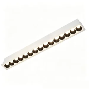 Embedded Linear Bullseye Grille Spotlight Anti Dazzle Multi Head LED Ceiling Light for Shop and Gallery Indoor Decoration