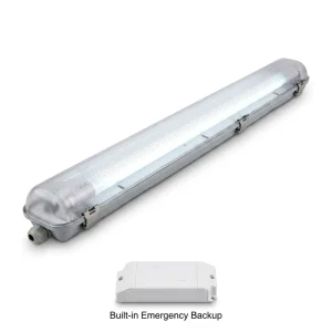 Emergency Battery Backup 4ft Water Proof LED Fitting IP65 Triproof Batten 1x18w 2x18w 9w 36W 1200mm Single Double T8 Tube
