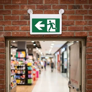 Emergency Exit LED Light IP65 AC 85-265V Fire Alarm Lamp with 3 Year Approved Circuitry 5W 3H Emergency Wall Mounted Exit Sign