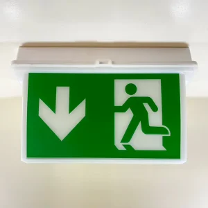 Emergency Exit Sign Light IP65 Waterproof Maintained Rechargeable LED 3 Hours Emergency Lighting Wall Mounted for Outdoor Indoor