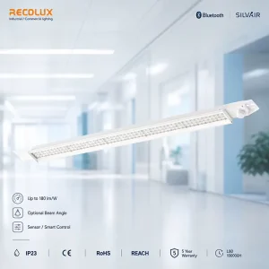 Emergency LED Batten Light EM3H Optional Linear Luminaire for Factory Warehouse and Public Areas