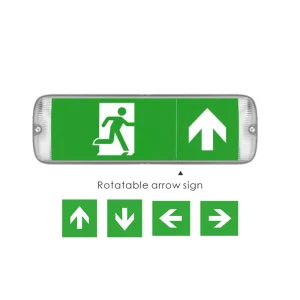 Emergency LED Bulkhead Sign Light 650lm 5W Manual Self Test Direction Icon IP65 CB CE for Hospital School Warehouse Hotel
