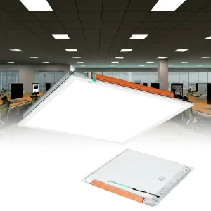 Emergency LED Panel Light 600×600 3CCT 40W High Brightness 5000K Durable Aluminum Ceiling Light For Office 5-Year Warranty