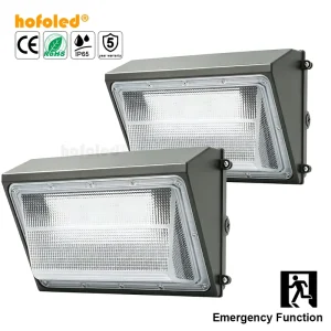 Emergency LED Wallpack Light With Backup Battery IP65 Waterproof Commercial Emergency Exit Wall Pack Lamp for Warehouse
