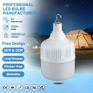 Emergency Light Chargeable50 Watt 60W Rechargeable Emergency Led Bulb Lamp E27 B22 30W Rechargeable Bulbs