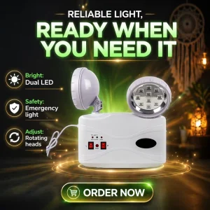 Emergency Light Fixture IP20 Class II Plug Design Suitable for European Commercial Buildings Damp Environment Worldwide Supply