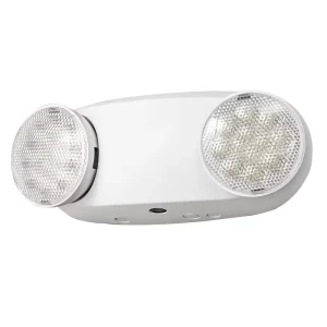 Emergency Light with Battery Backup Two Head Adjustable Commercial LED Lights 120 277v Exit Fixtures