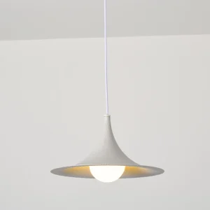 Eminent Wabi Sabi Foam Pendant Light Textured Trumpet Installation Commissioned Organic Modern Stately Masterpiece Artwork
