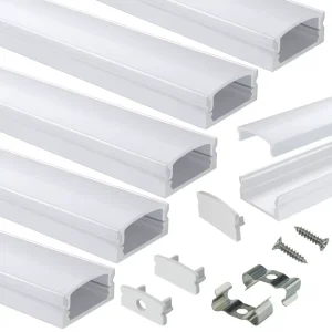 Encastre Perfil De Aluminio 12mm 15mm Width LED Drywall Plaster Profile Diffuser U Channel LED Aluminum Profile Light